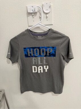 Boys' Gray 'Hoop All Day' Graphic Tee